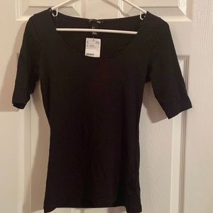 H&M Basics Short Sleeve Black Shirt